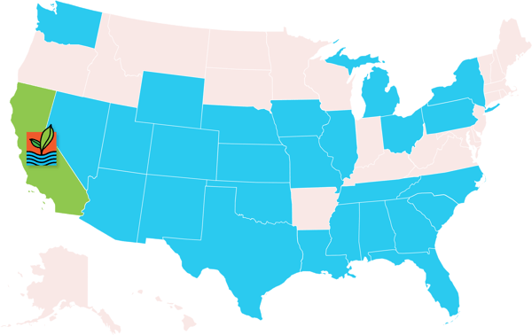 CA State highlight Map