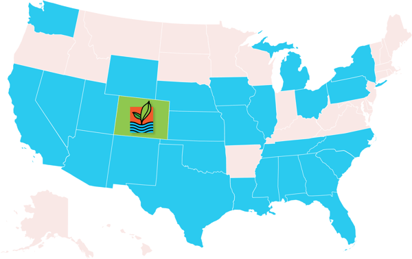 CO State highlight Map