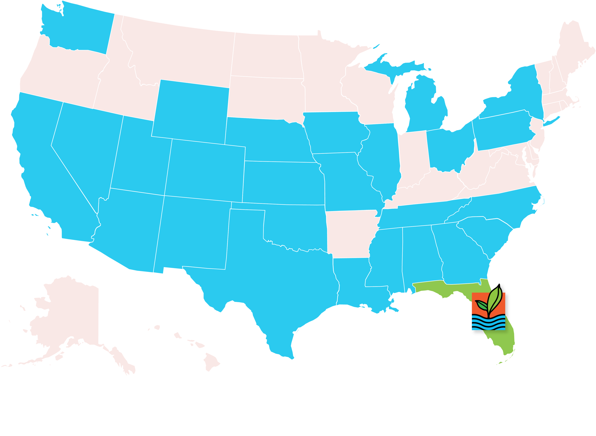 FL State highlight Map